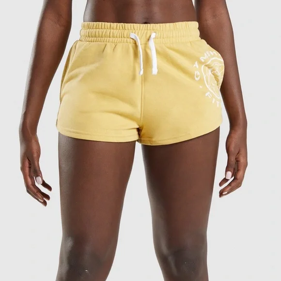 Gymshark dreamy 2025 shorts yellow